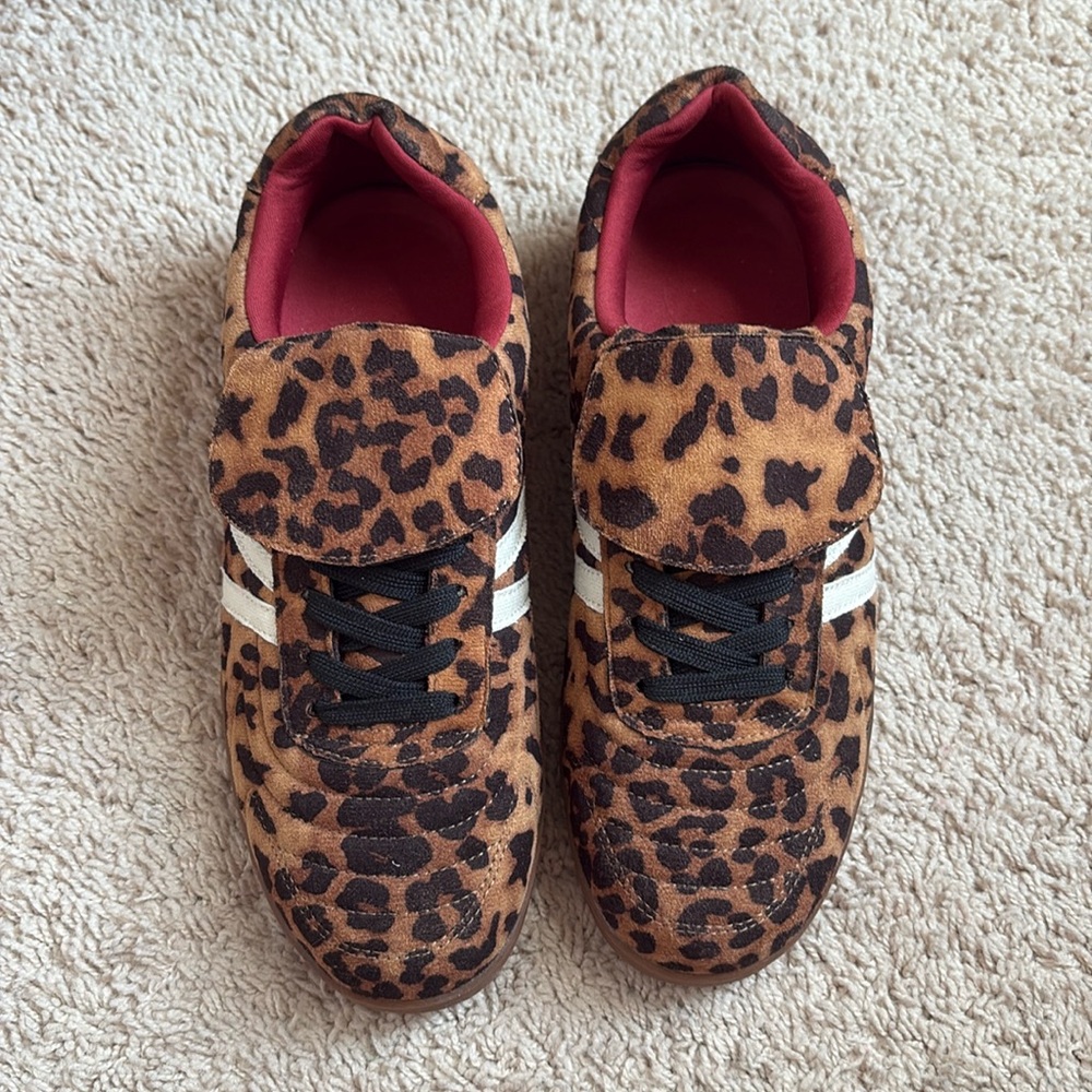 Amazon cheetah faux suede sneaker